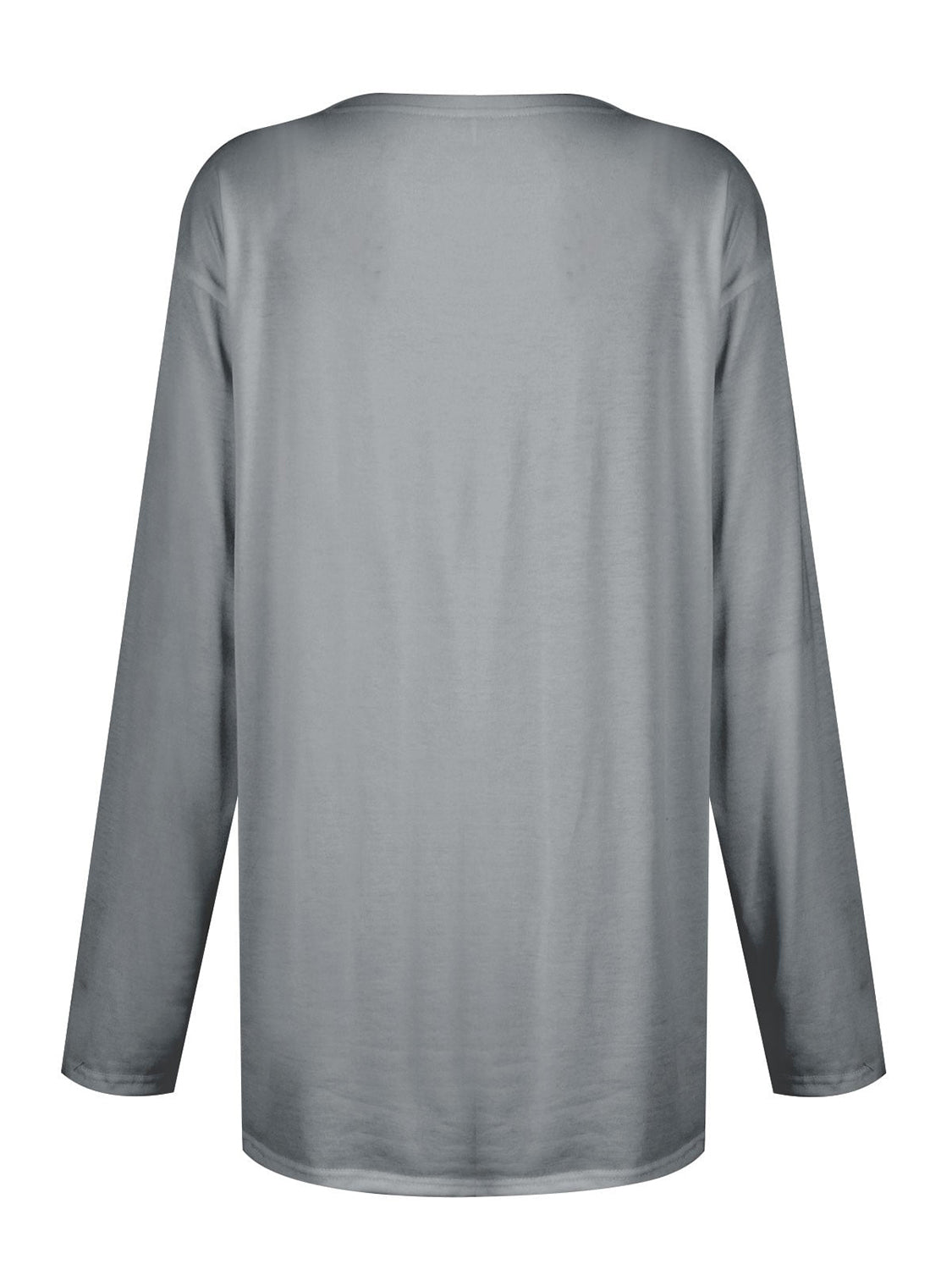 Full size pocketed round neck long sleeve t-shirt