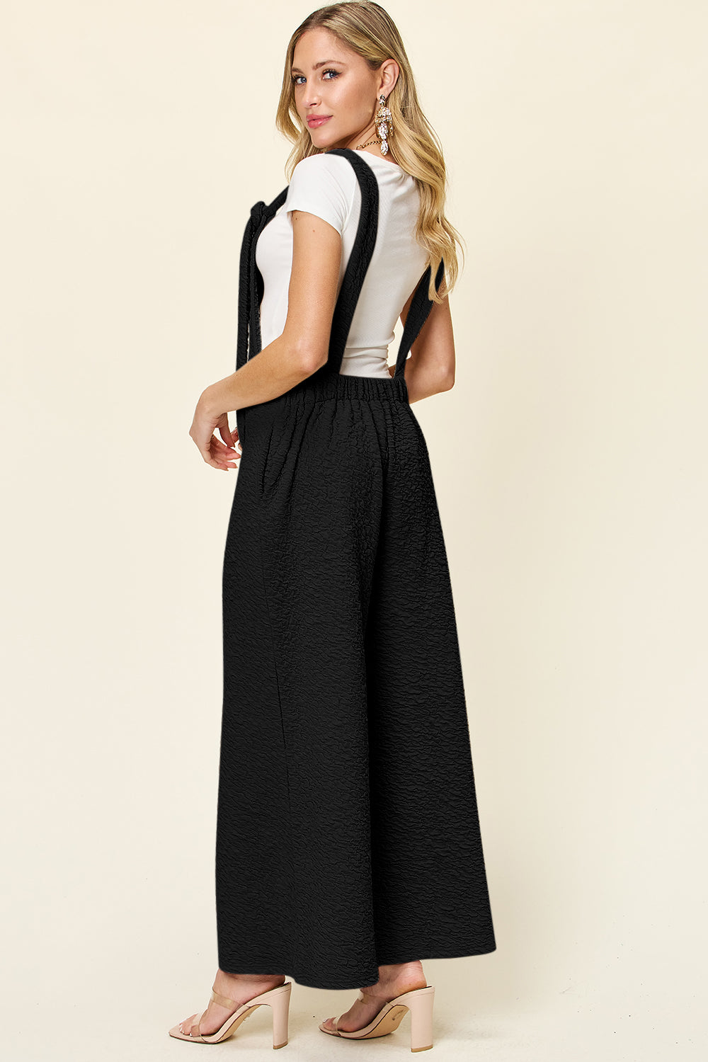 Double take full size sleeveless wide leg jumpsuit