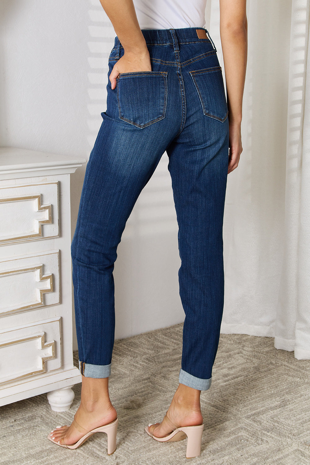 Judy blue full size skinny cropped jeans