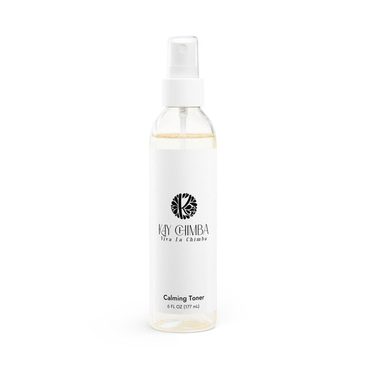 Kay chimba calming toner 6oz - clear bottle + white sprayer - beauty products