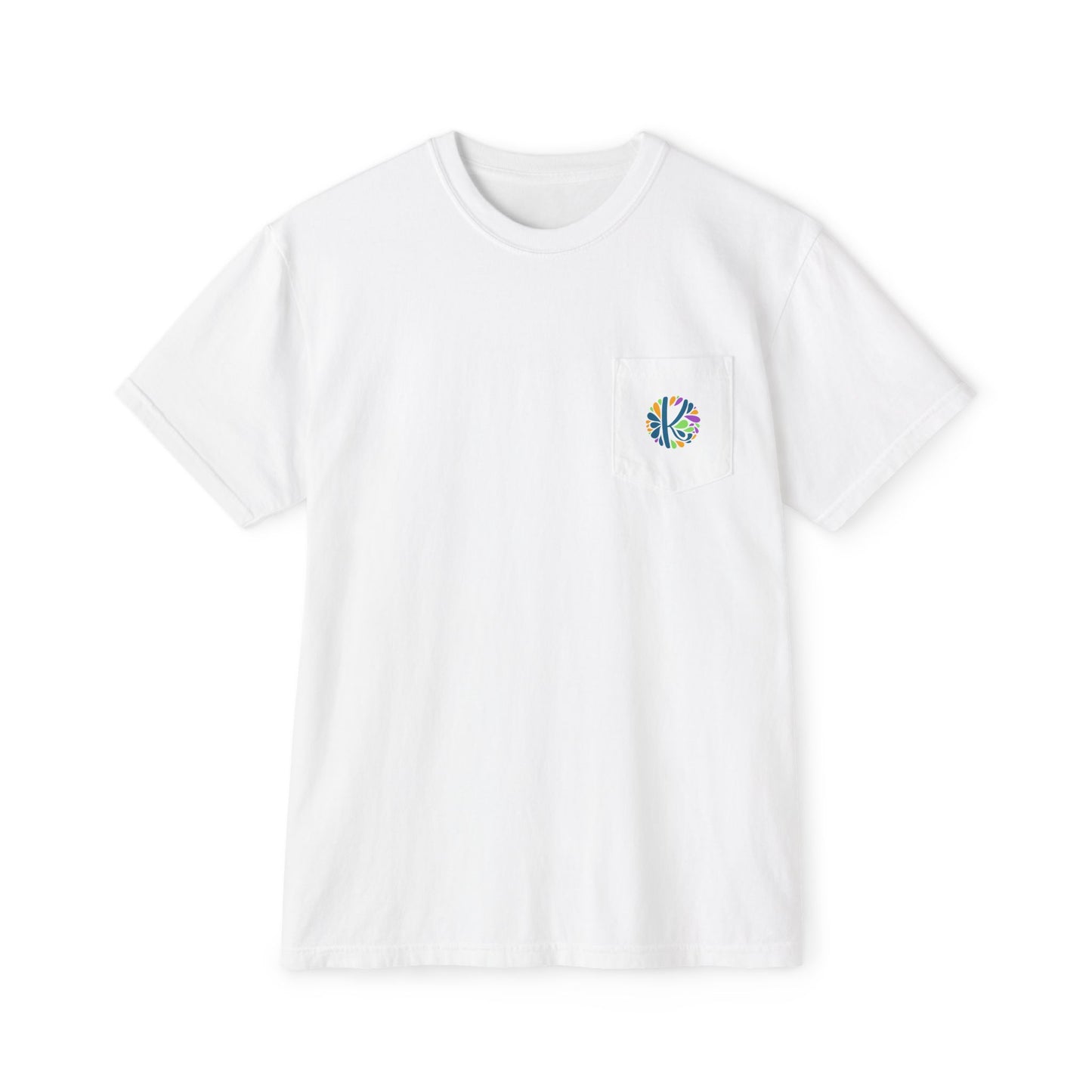 Kay chimba men’s garment-dyed pocket t-shirt - white / s