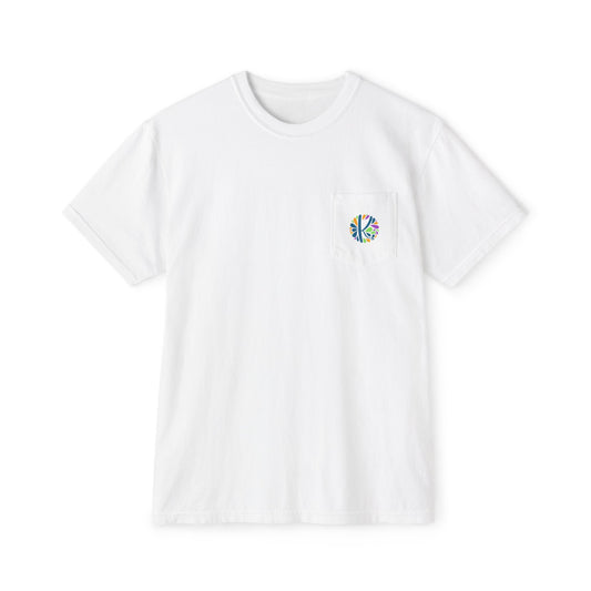 Kay chimba men’s garment-dyed pocket t-shirt - white / s