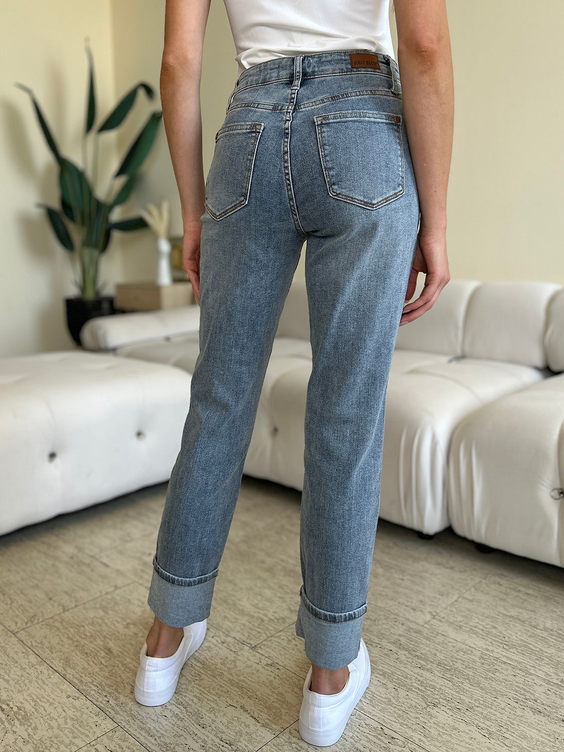 Judy blue full size high waist cuff hem skinny jeans