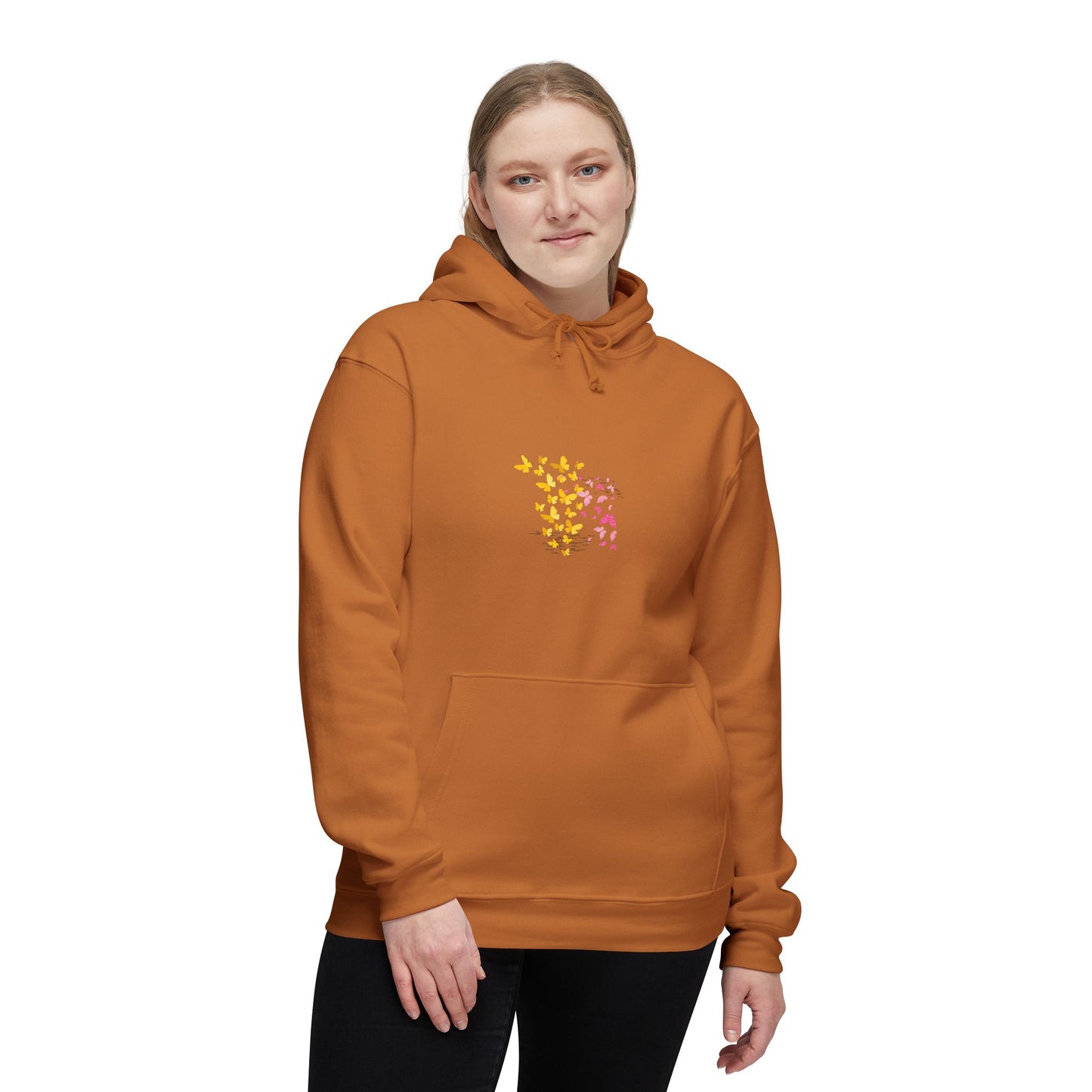 Kay chimba mariposa amarillo unisex hooded sweatshirt made in us - hoodie