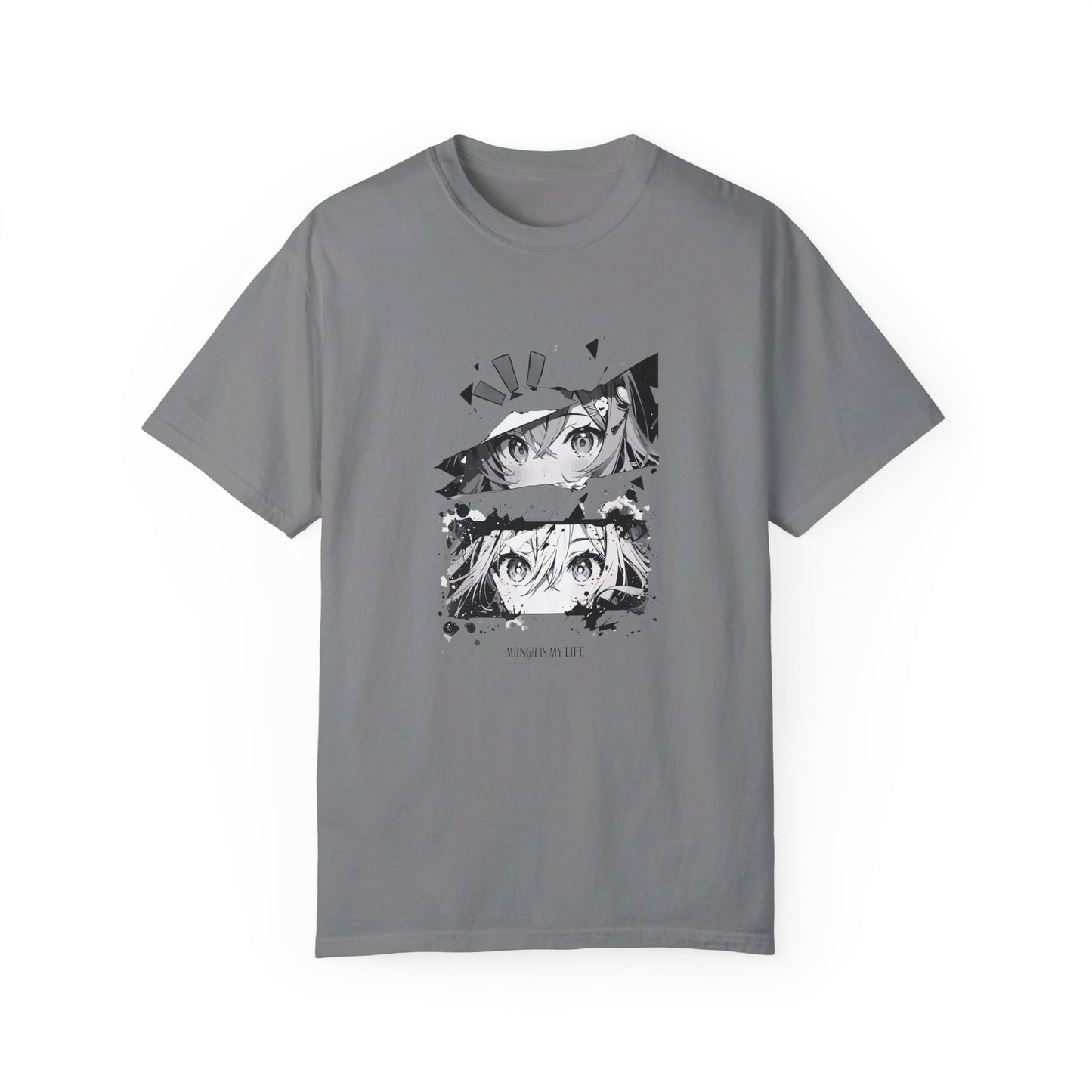 Kay chimba manga unisex garment-dyed t-shirt - grey / s - t-shirt