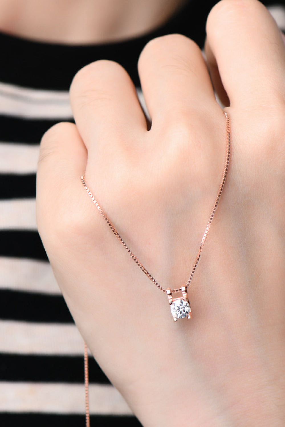 Moissanite 925 sterling silver necklace