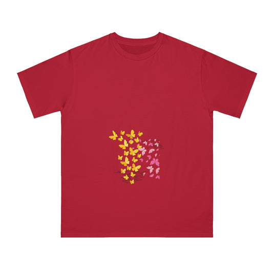 Kay chimba mariposa amarillo organic unisex classic t-shirt - red pepper / s