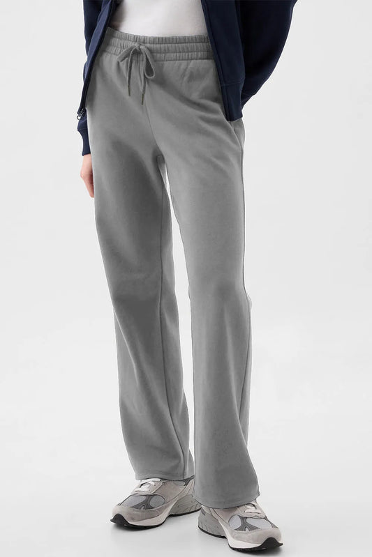 Drawstring pants with pockets - dark gray / s