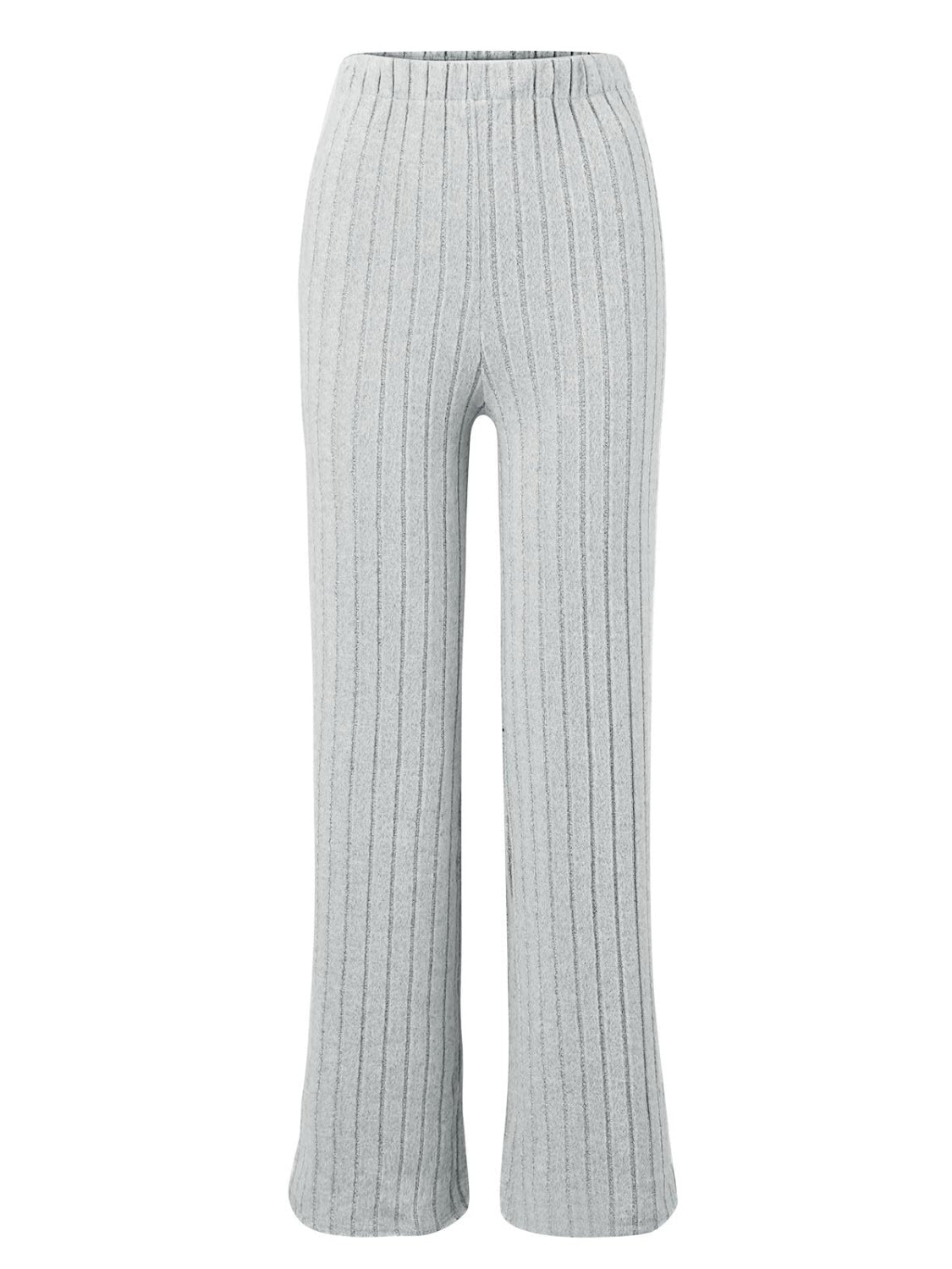 Ribbed mock neck long sleeve top and pants set