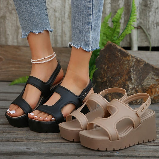 Open toe wedge sandals