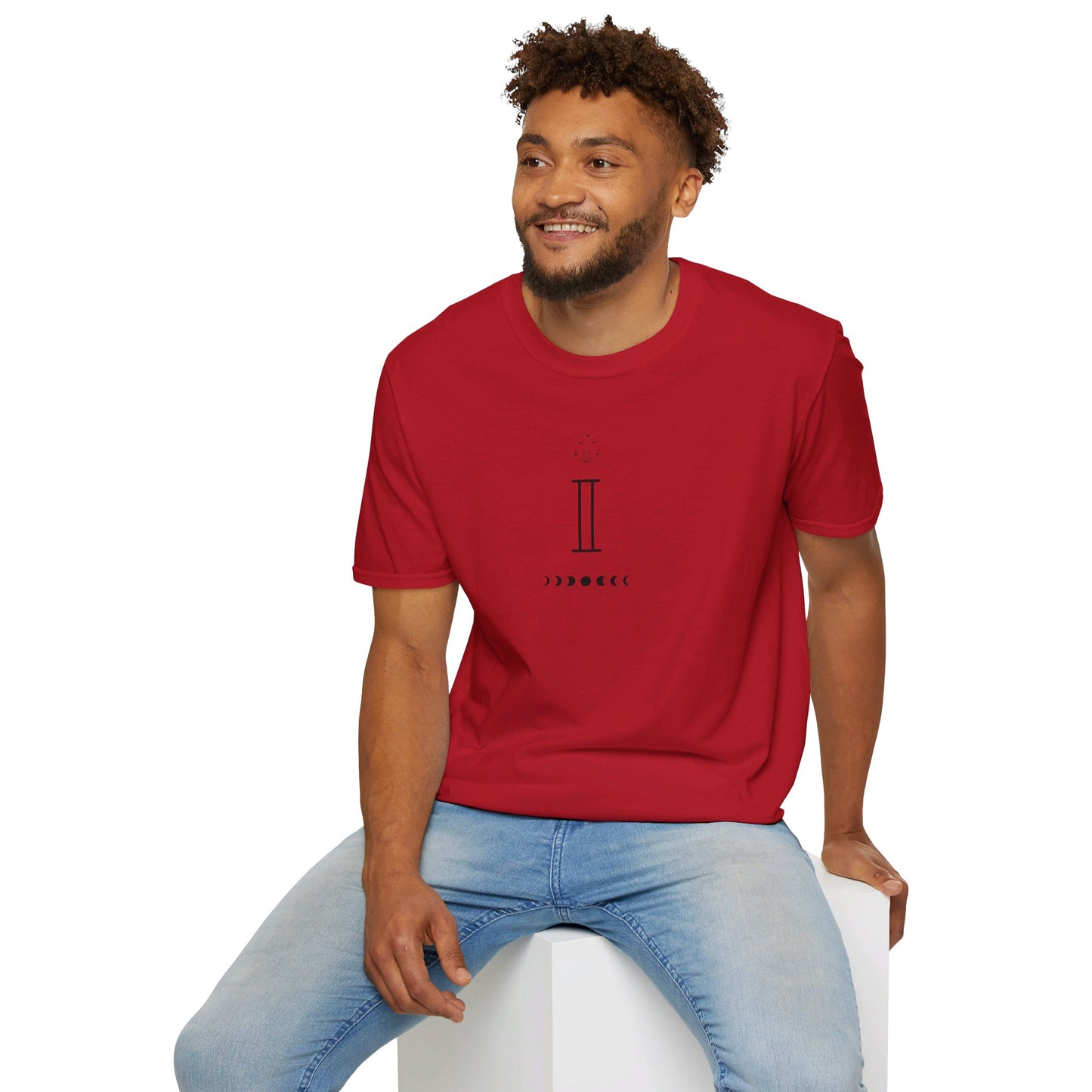 Kay chimba equanimity unisex softstyle t-shirt - s / cherry red