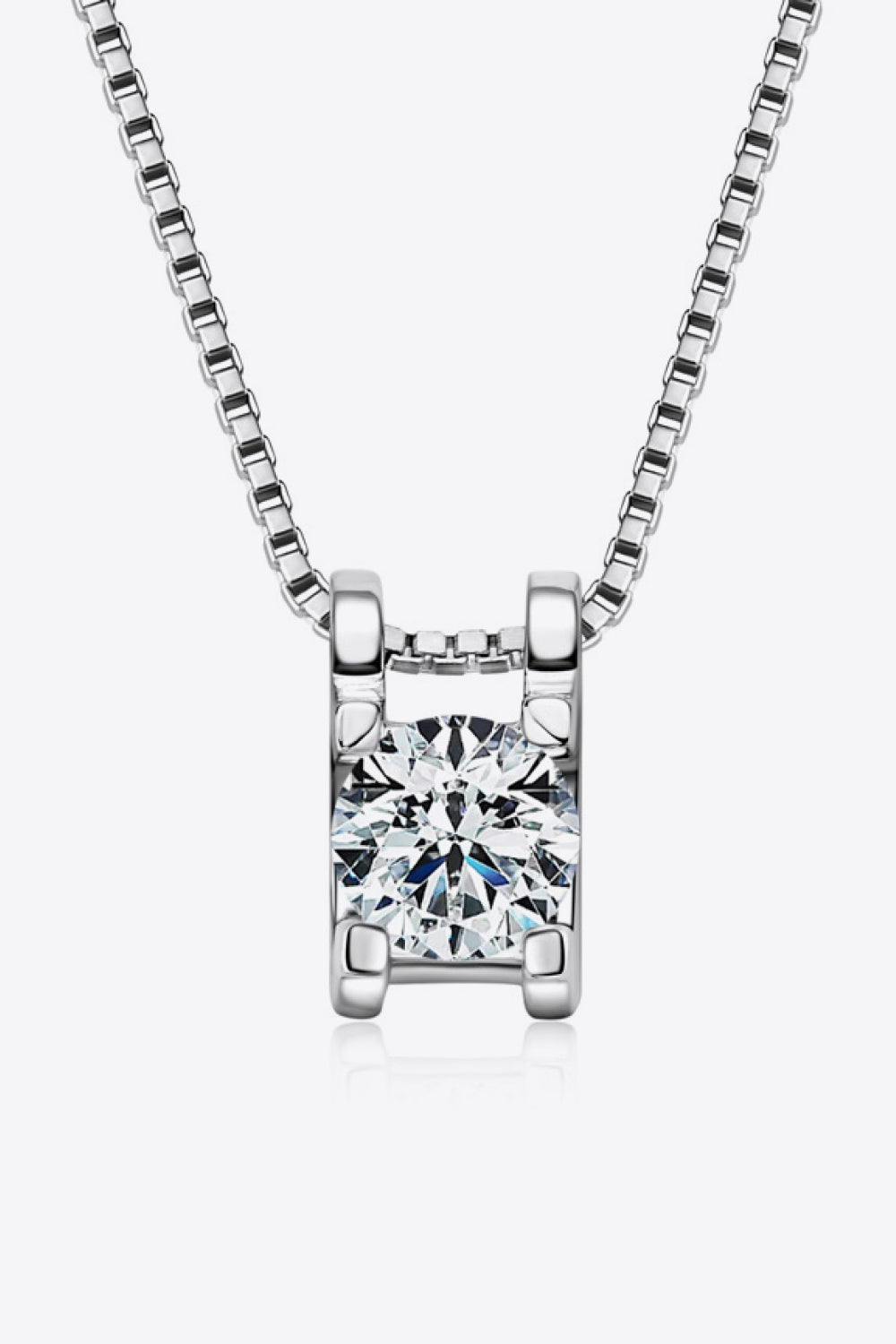 Moissanite 925 sterling silver necklace - one size