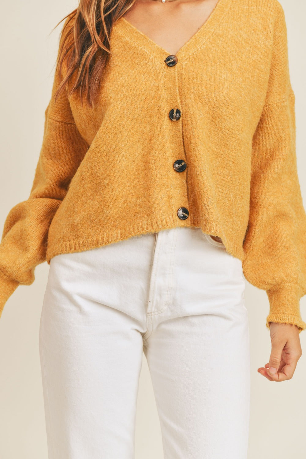 Mable long sleeve button down sweater cardigan