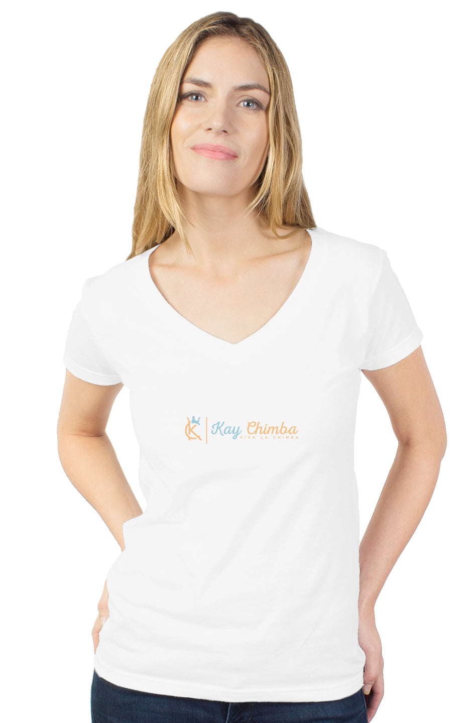 Womens tultex v neck - xs / white - tshirt