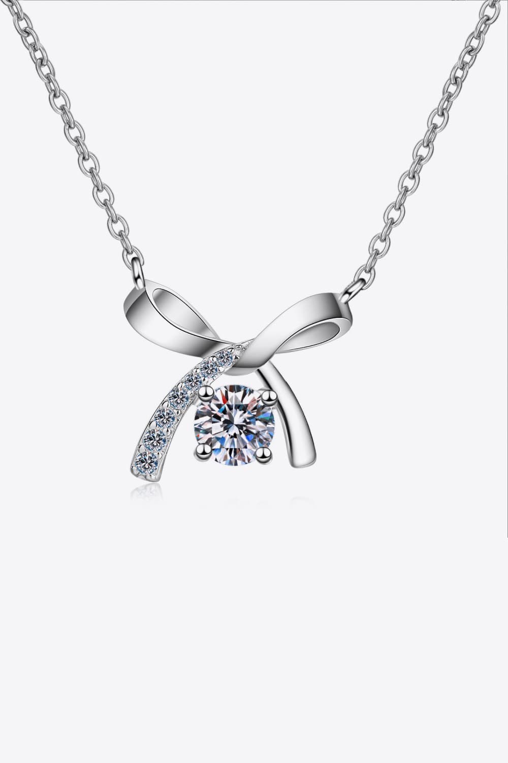 Moissanite 925 sterling silver necklace - one size