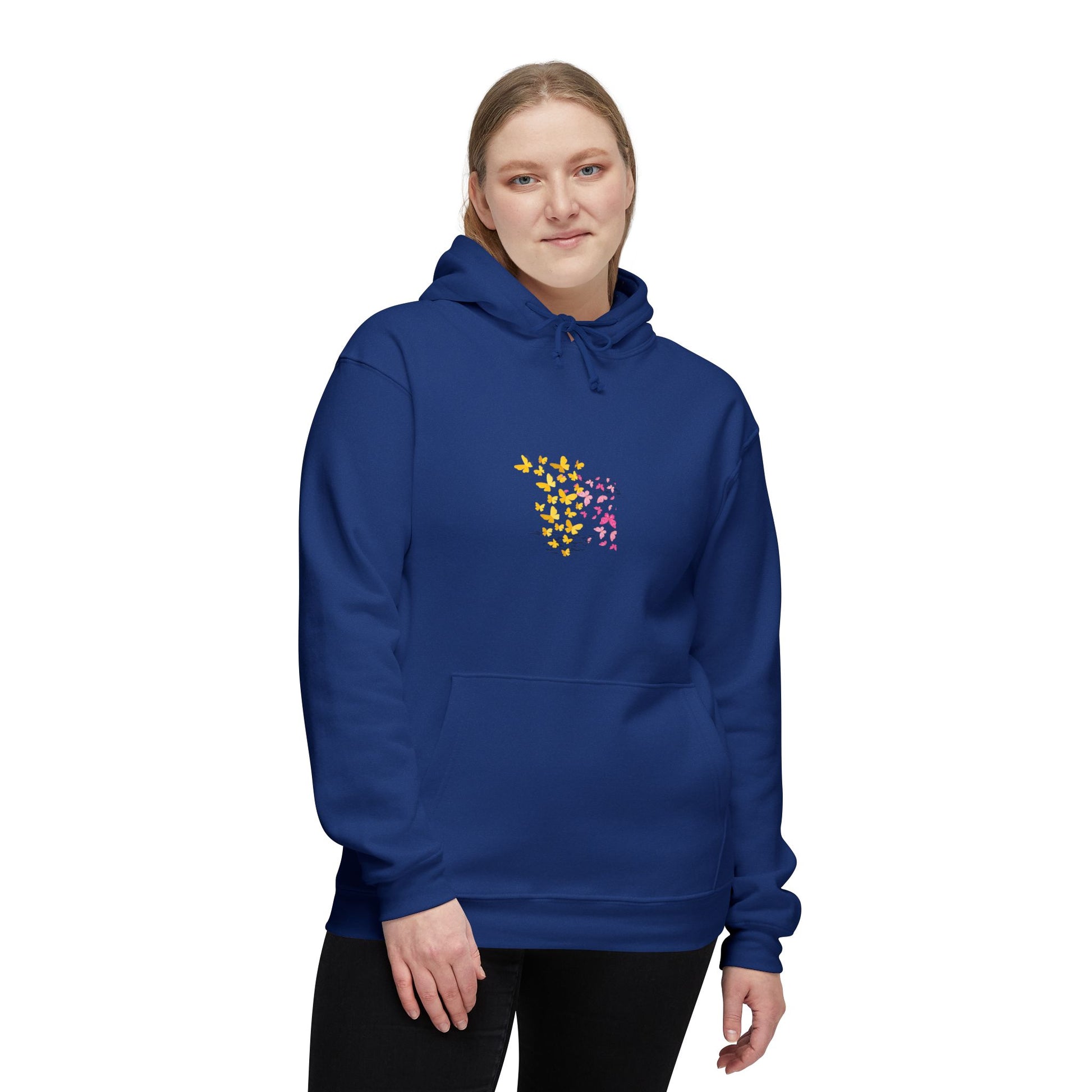 Kay chimba mariposa amarillo unisex hooded sweatshirt made in us - hoodie