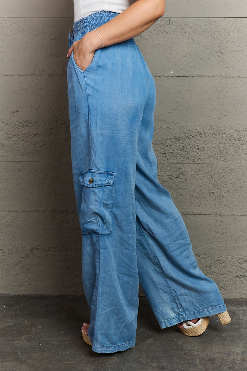 Geegee out of site full size denim cargo pants