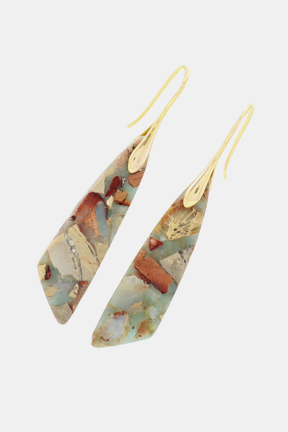 Handmade natural stone dangle earrings