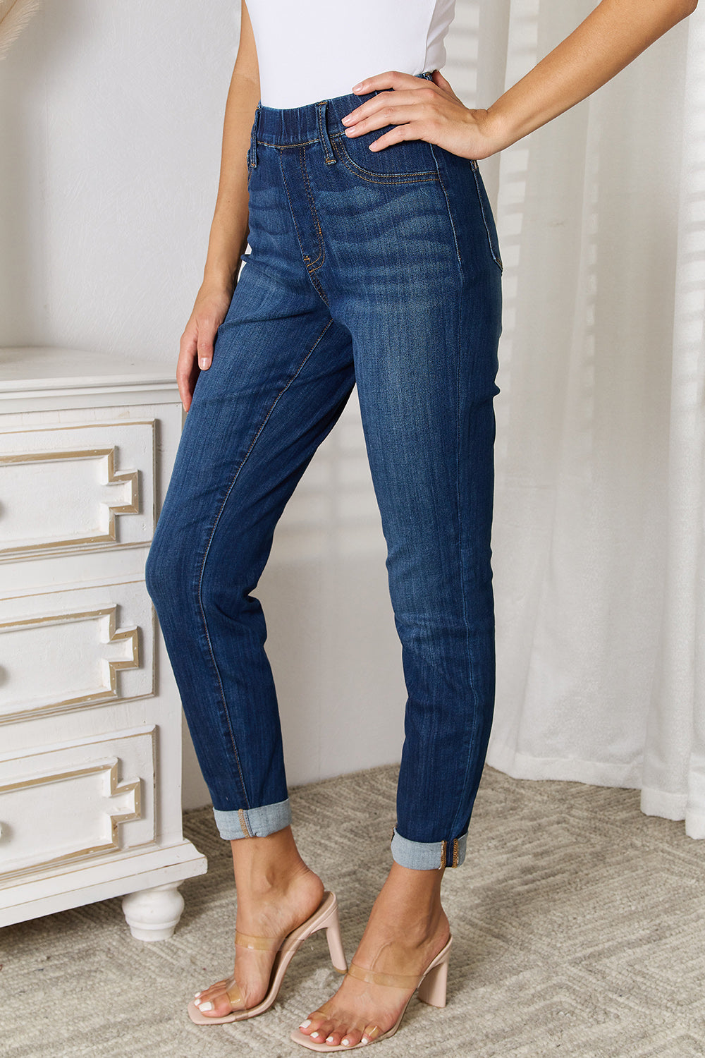 Judy blue full size skinny cropped jeans