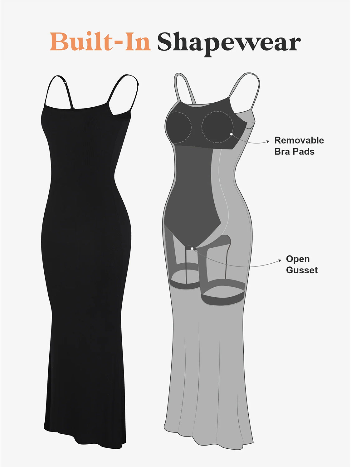 Basic bae built-in shapewear sleeveless maxi dress