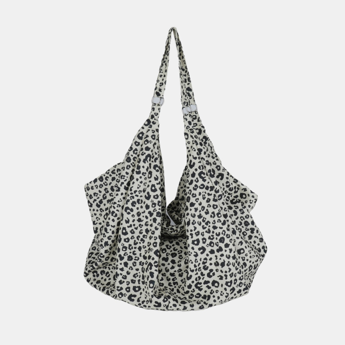 Leopard polyester tote bag - white / one size