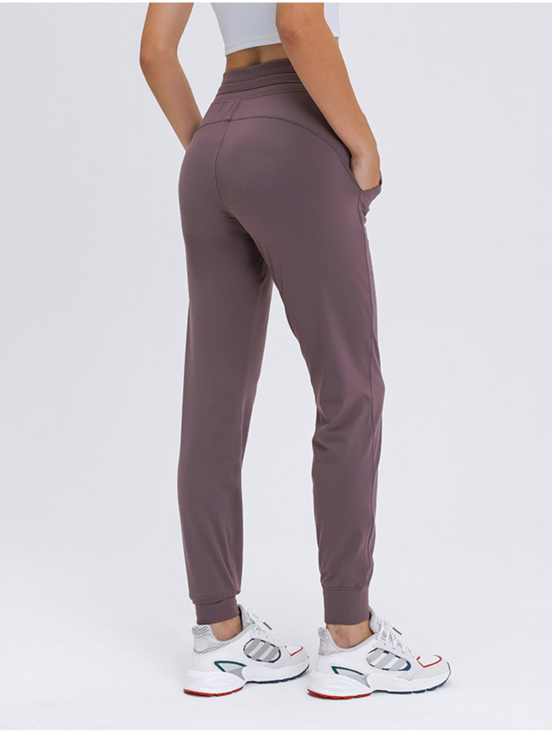 Double take tied joggers with pockets