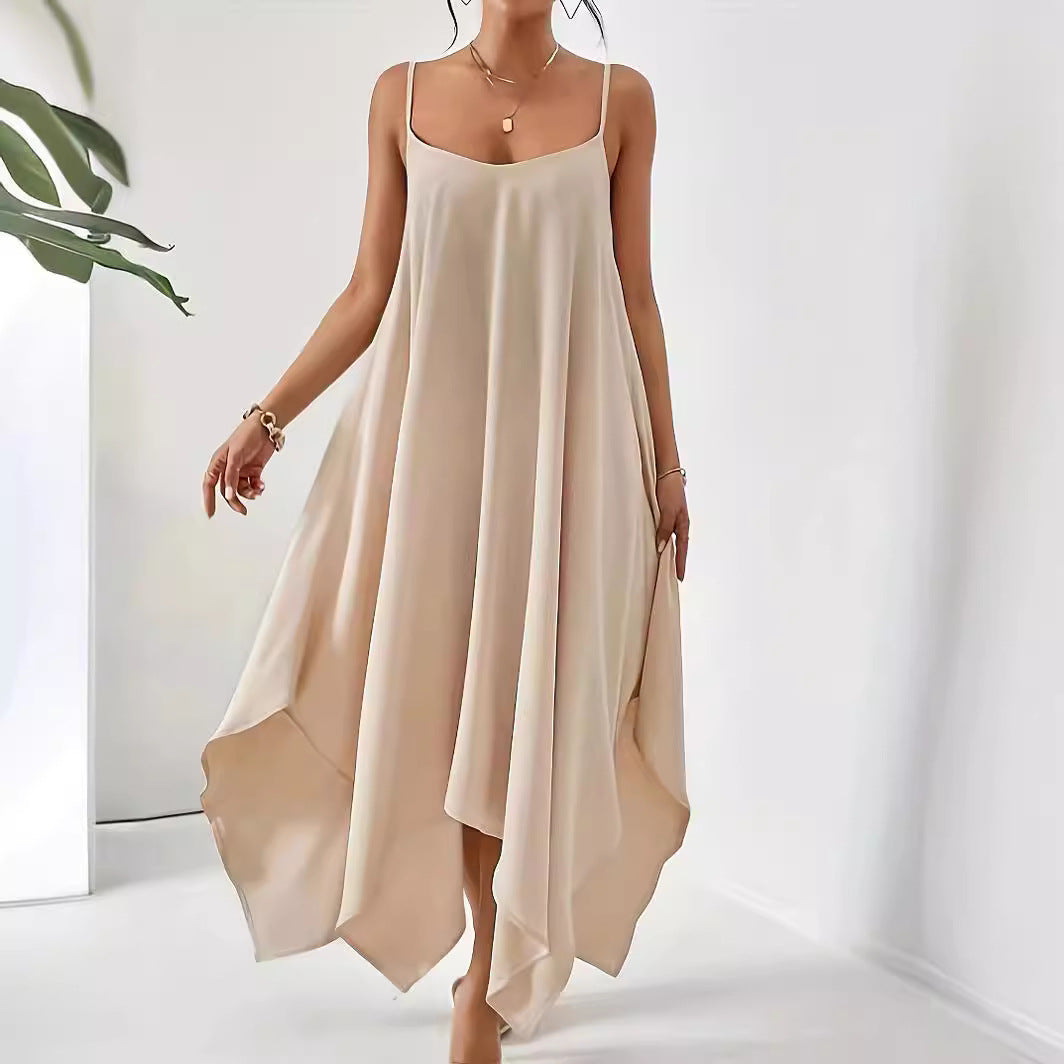 Scoop neck midi cami dress