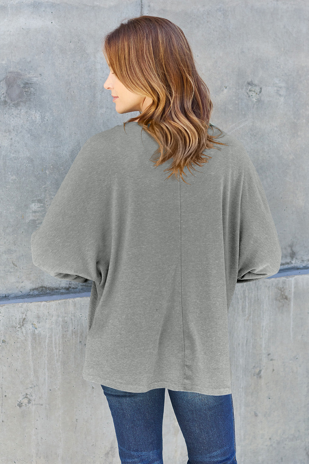 Double take full size round neck long sleeve t-shirt