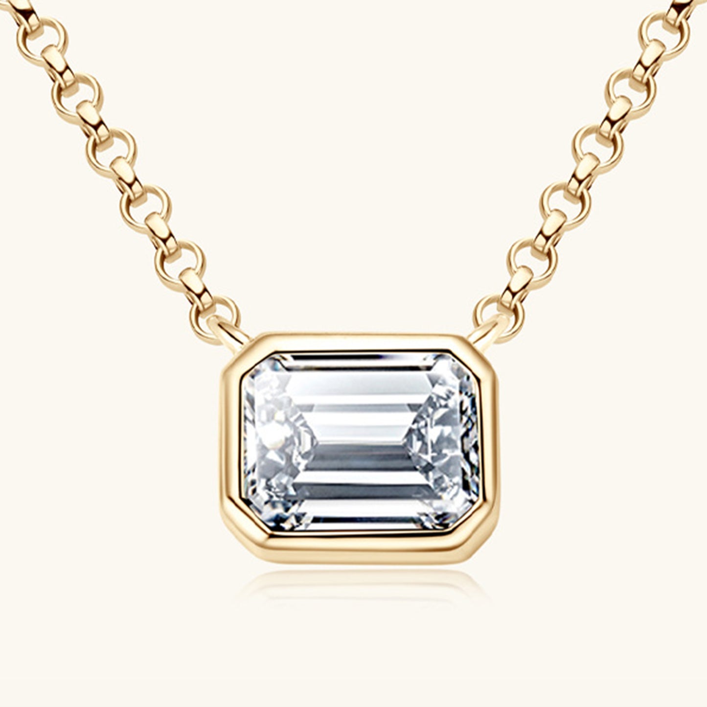 1 carat moissanite 925 sterling silver pendant necklace