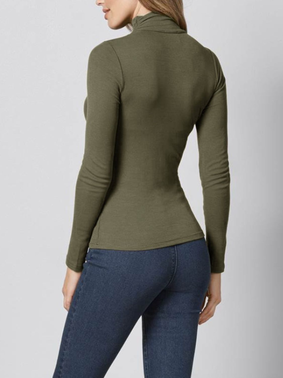 Cutout turtleneck long sleeve t-shirt