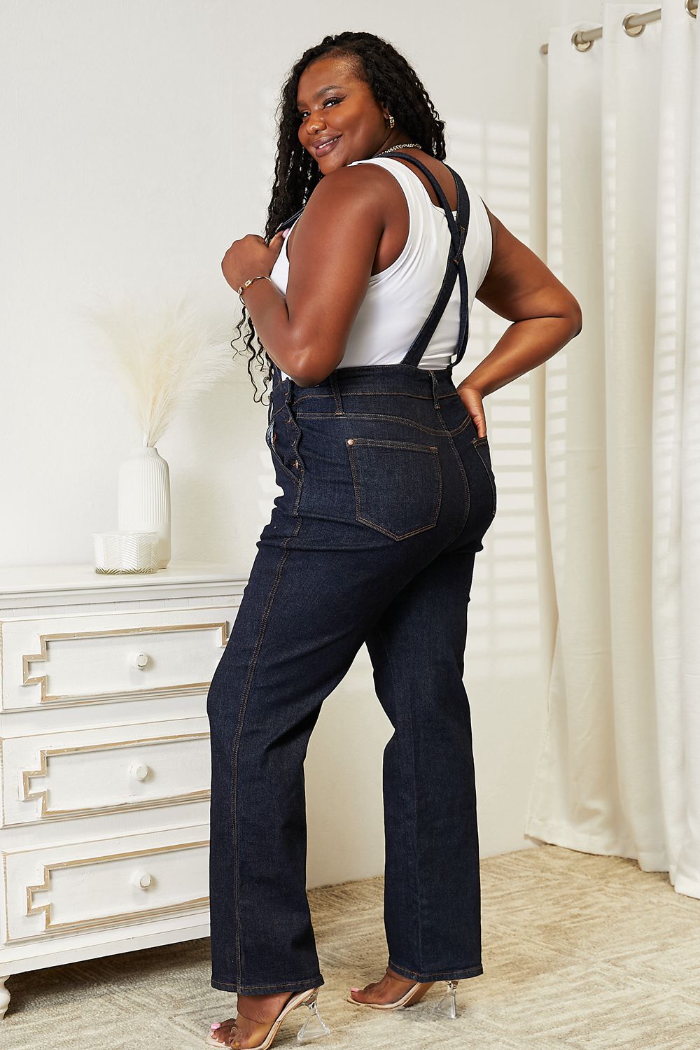 Judy blue full size high waist classic denim overalls