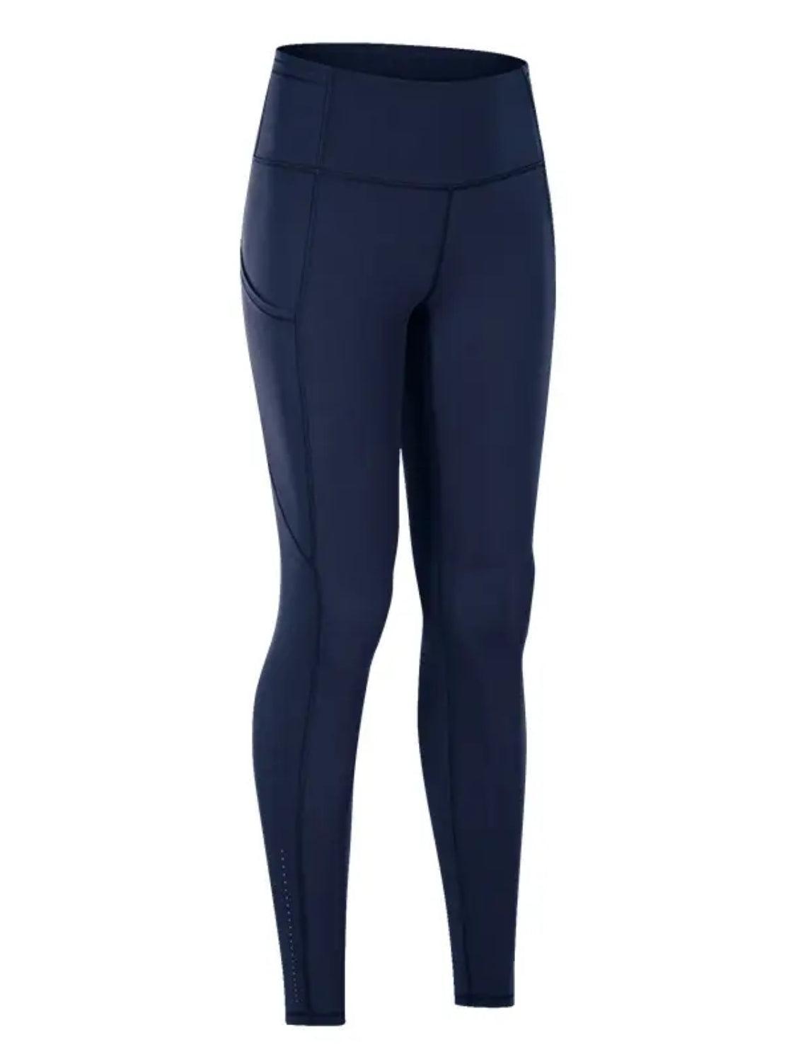 Wide waistband sports leggings - navy / s