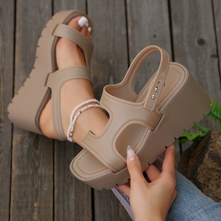 Open toe wedge sandals