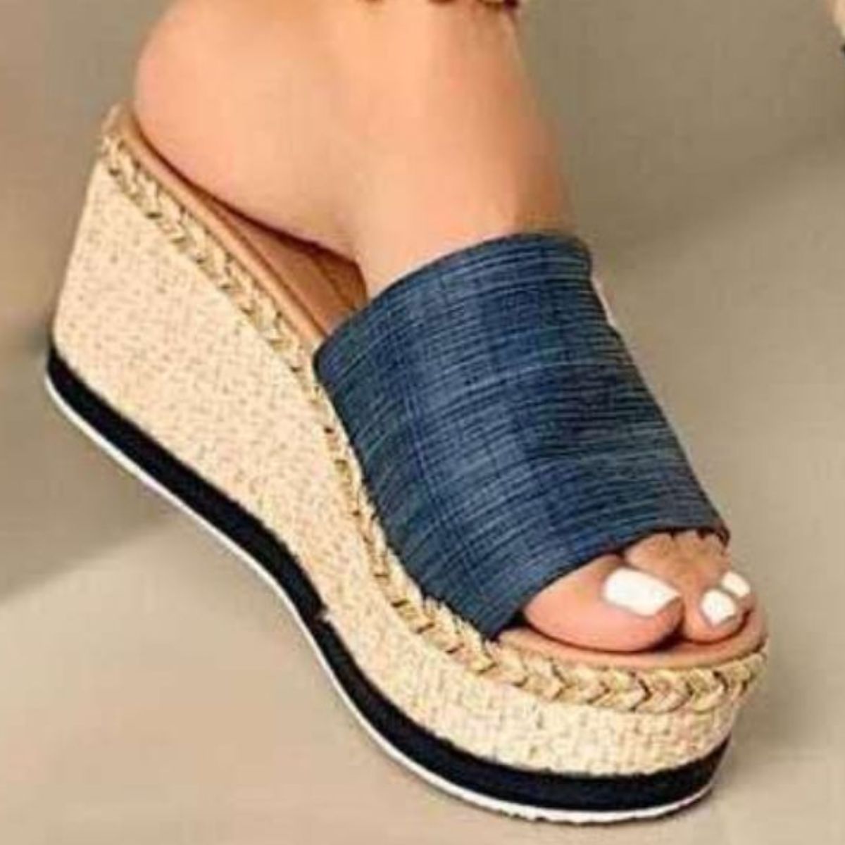 Pu leather open toe sandals