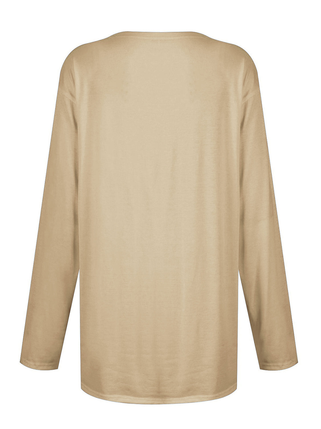 Full size pocketed round neck long sleeve t-shirt