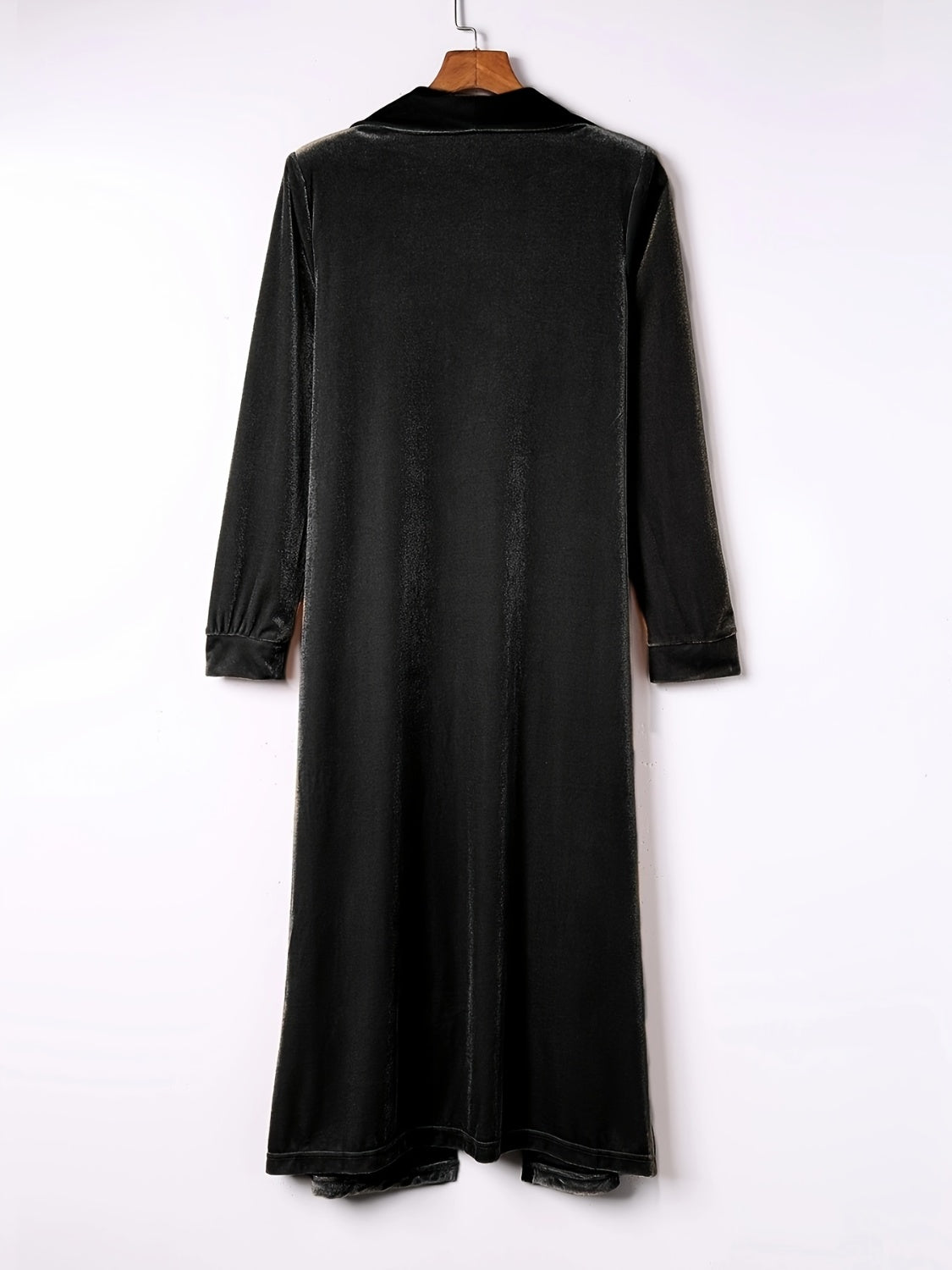 Open front long sleeve coat