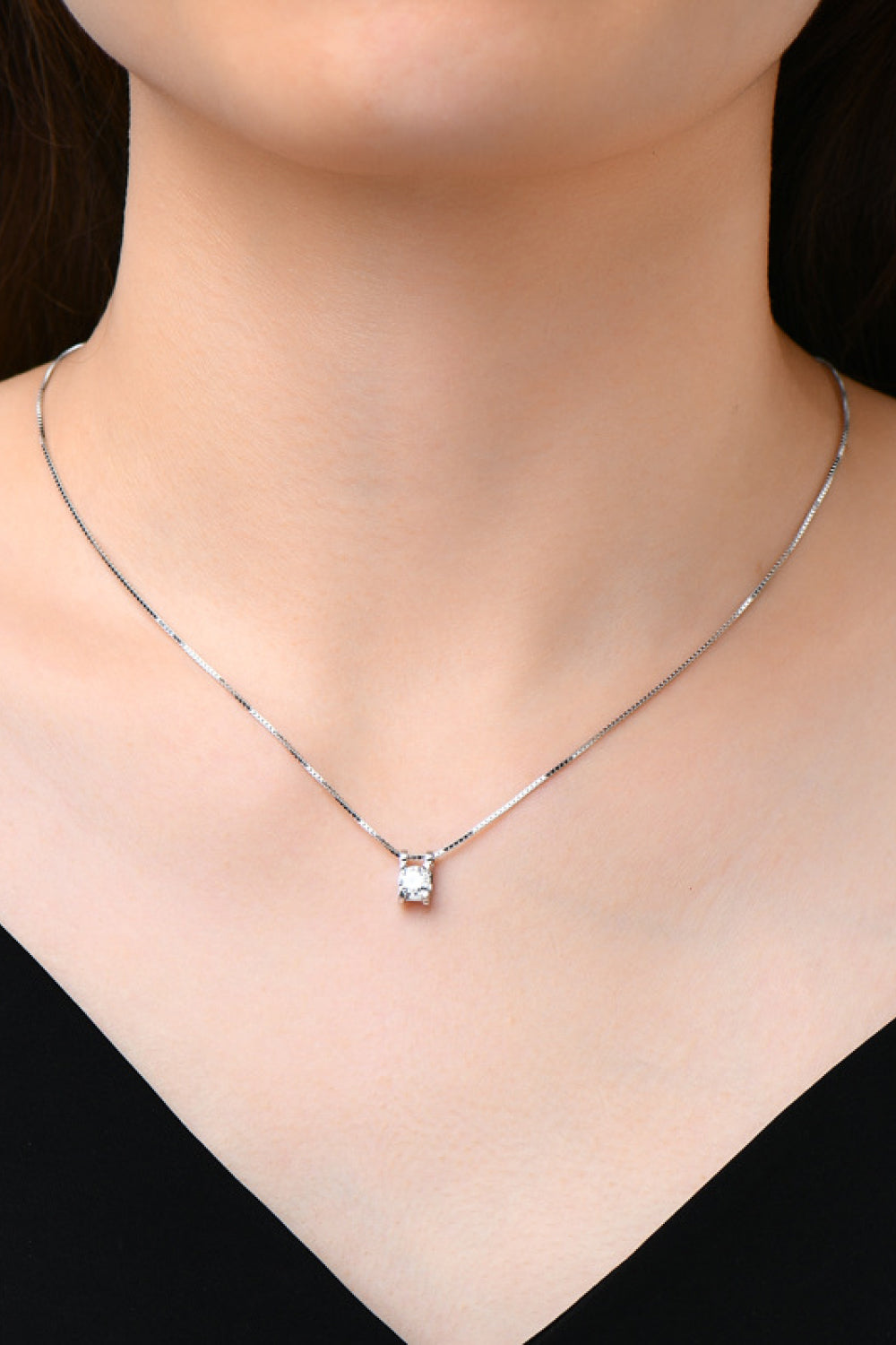 Moissanite 925 sterling silver necklace