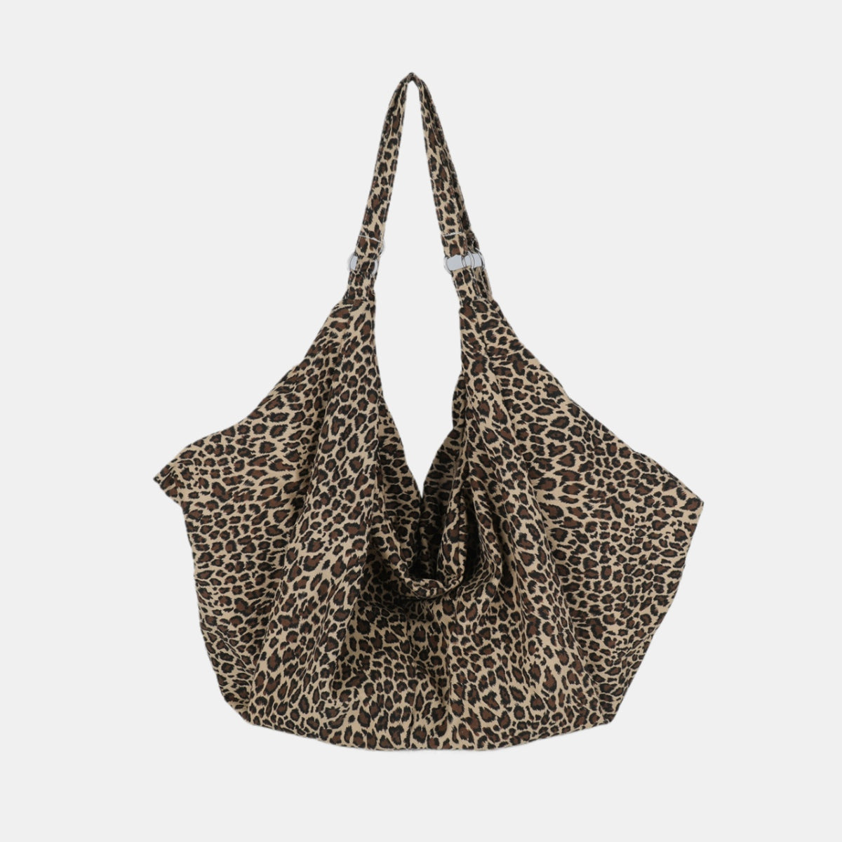 Leopard polyester tote bag - camel / one size