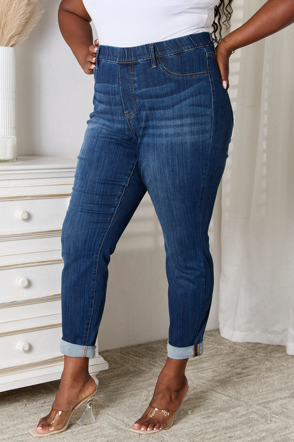 Judy blue full size skinny cropped jeans