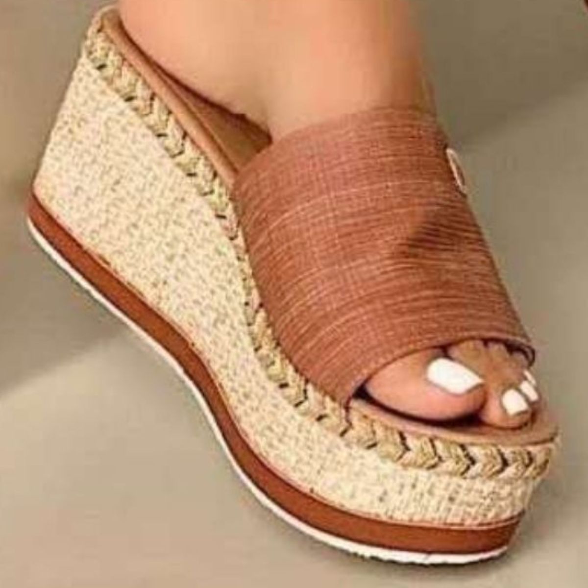 Pu leather open toe sandals