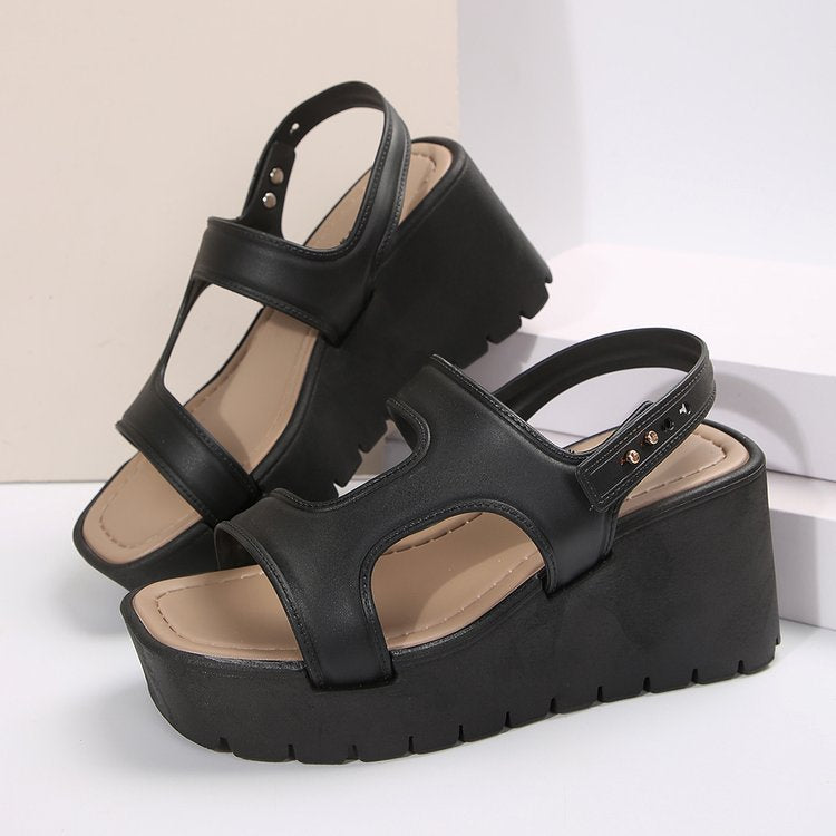 Open toe wedge sandals